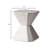 Chlora 17" Modern Geometric Hourglass End Table, Weatherproof Concrete Look Patio Side Table & Drum Nightstand-768501682