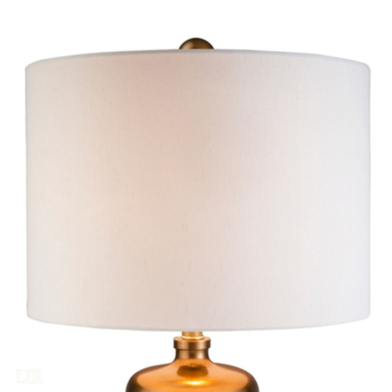 Lampe de table haute en polyrésine 28,5 "avec finition dorée, lampe de table