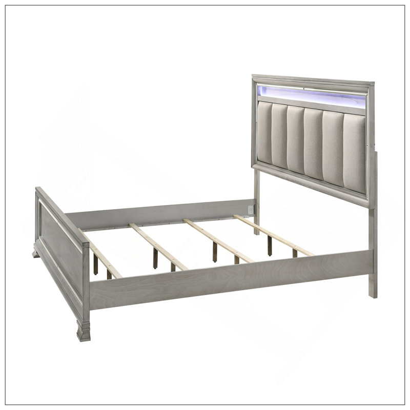 Meuble-lit intégré à panneau de lit 1pc, Très grand lit
