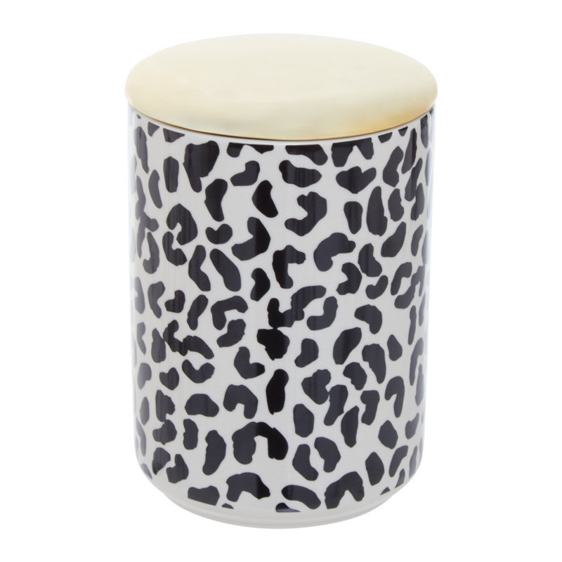 London Leo Stoneware Jar, 16cm H x 11cm W x 11cm D