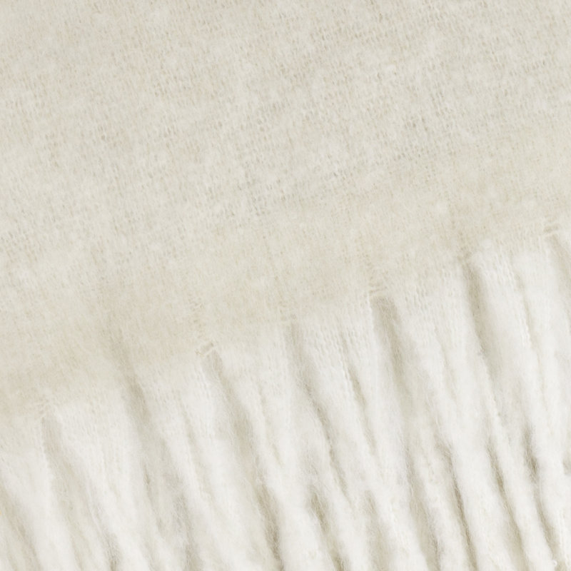Cozy Machine Woven Throw Blanket, Beige