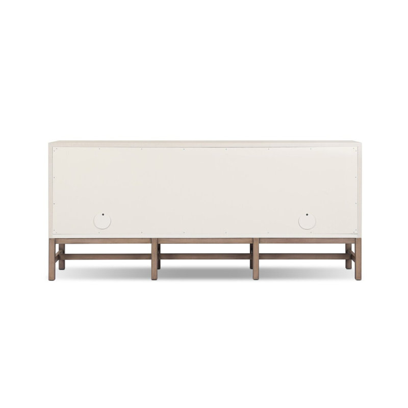 Fiona 78" Sideboard, Ivory Painted Raffia