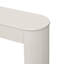 Table d'entrée avec design cannelé TREXM, console moderne avec rangement, plateau ovale et 2 tiroirs pour l'entrée et le salon (blanc champagne)-124923080