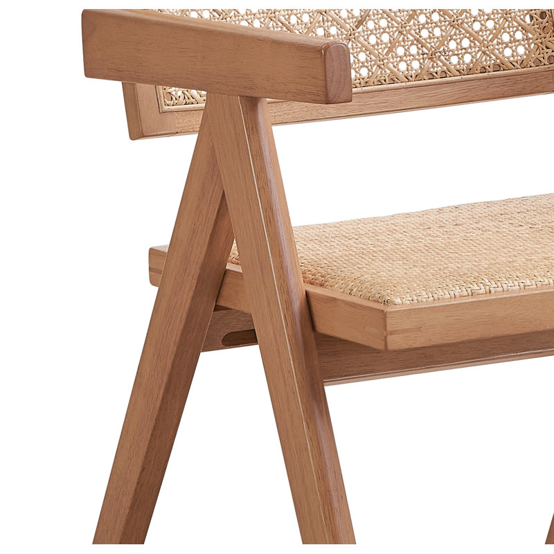 Ensemble de 6 meubles de patio en rotin et finition naturelle