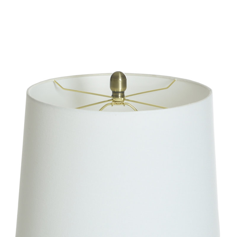Chasteline Table Lamp, Matte Black, Off-White