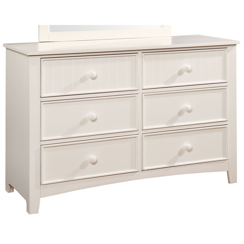 Commode double 6 tiroirs Agnew, Blanc