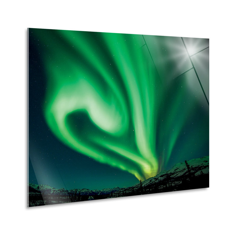 Northern Lights by Giallobus - No Frame Print on Glass, 65cm H x 95cm W