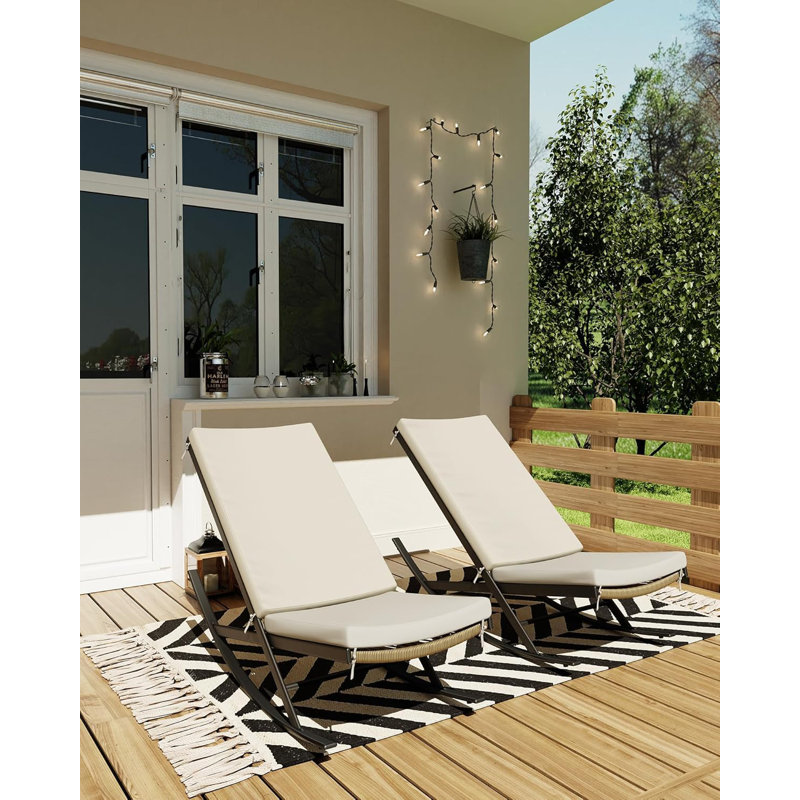 Outdoor Lounge Chair, Beige