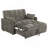 Dark Grey Tufted Cushion Pull-out Sleeper Sofa Bed