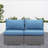 59.8"Width Outdoor Wicker Armless Sofa Set, 2-Piece Patio Loveseat Set