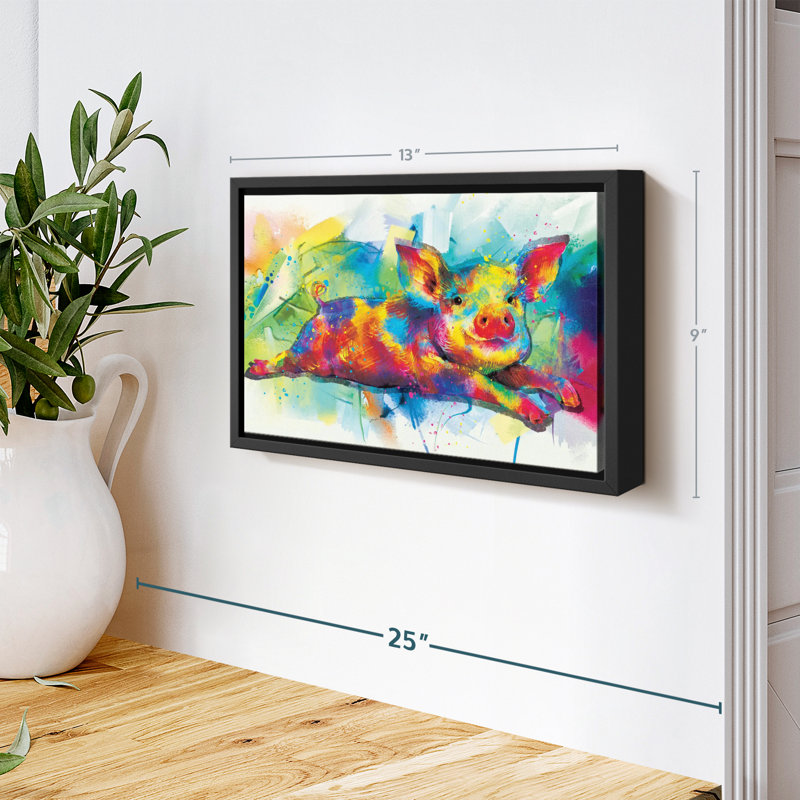" Piglet Paint Splash Wall Art ", 9" H x 13" W