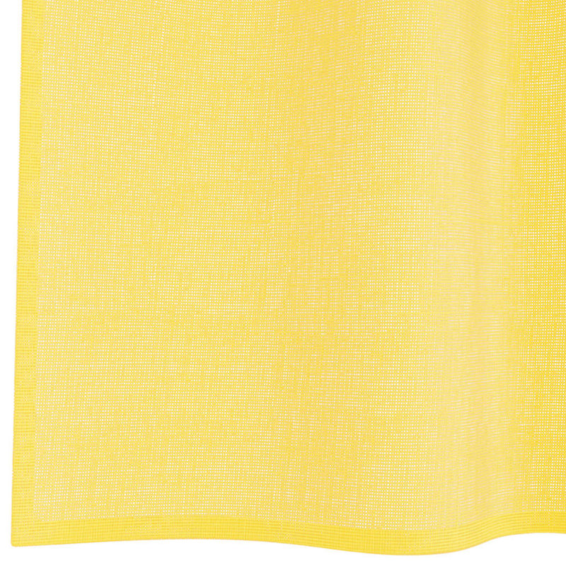 Semi Sheer Curtain Pair, Yellow, 140cm Width x 225cm Drop