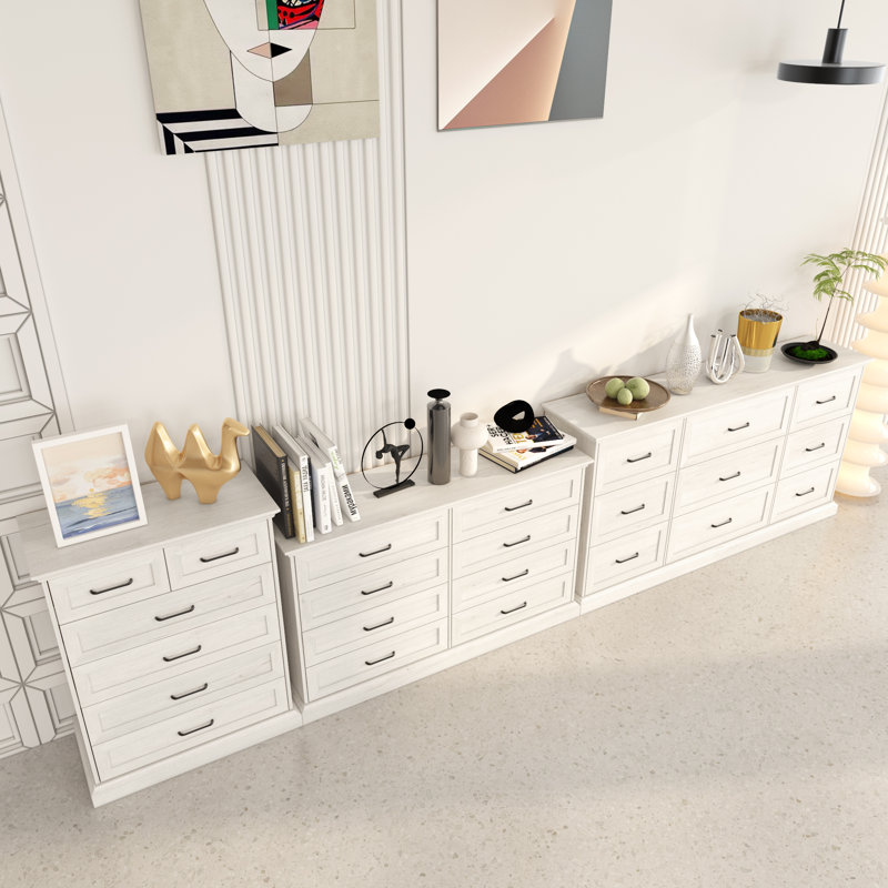 Altona 157'' W Elegant Combination Filing File Storage Cabinet With Drawers Of Different Sizes