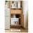 Solid Beech Pantry Cabinet with Sintered Stone Top, Slim & Tall Design