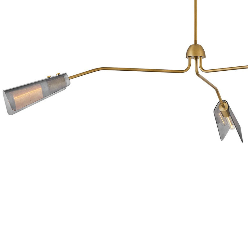 Hinkley Altman Chandelier, Lacquered Brass