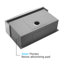 Évier en acier inoxydable 33 po x 21 po x 10 po à tablier simple, avec revêtement en dent, rouille et teinture, facile à nettoyer, aspect extérieur en nickel brossé de calibre 16, désinfectant,