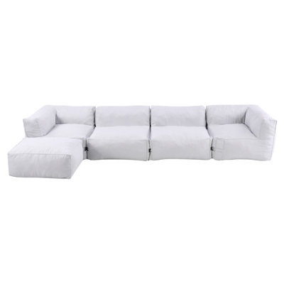Canapé modulaire en forme de L avec repose-pieds Dael