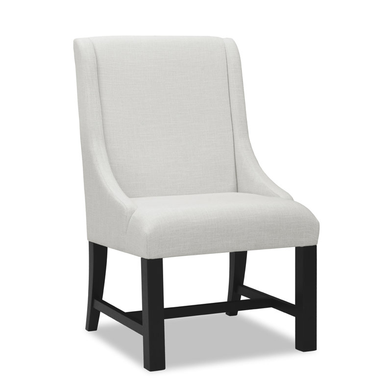 Chaise d'appoint rembourrée blanche Mya, Noir
