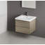 Meuble-lavabo flottant avec lavabo, meuble-lavabo mural moderne avec lavabo en résine et tiroirs à fermeture en douceur-569338781-569338780