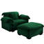 Fauteuil moelleux en velours, pour le rangement et le confort Chaise d'appoint avec coussins, rangement, lecture confortable