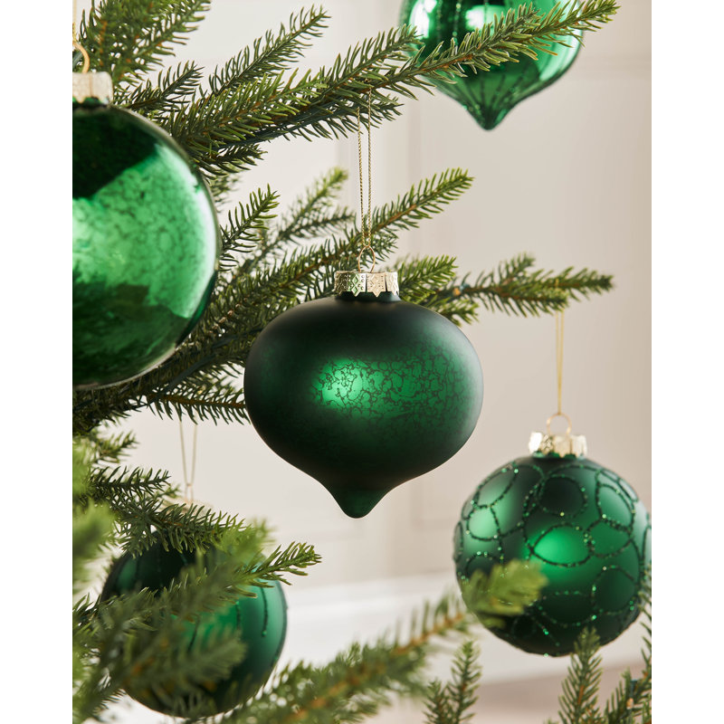 10.8cm Solid Colour Plastic / Acrylic Bauble, Christmas Green