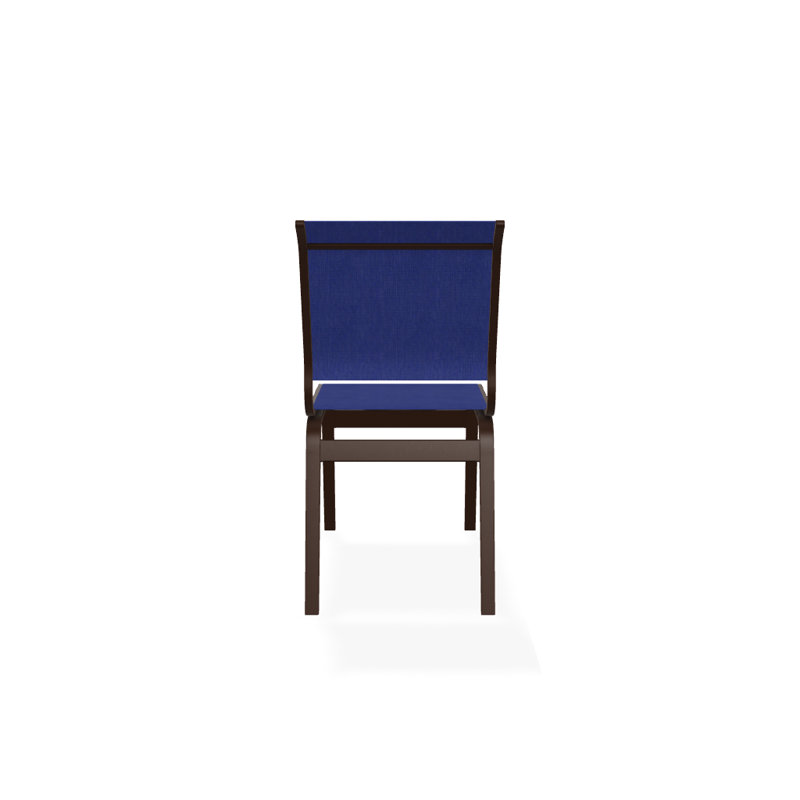 Aruba 1 Outdoor Dining Side Chair, Atlantis Royal Blue Sunbrella®, Textured Kona