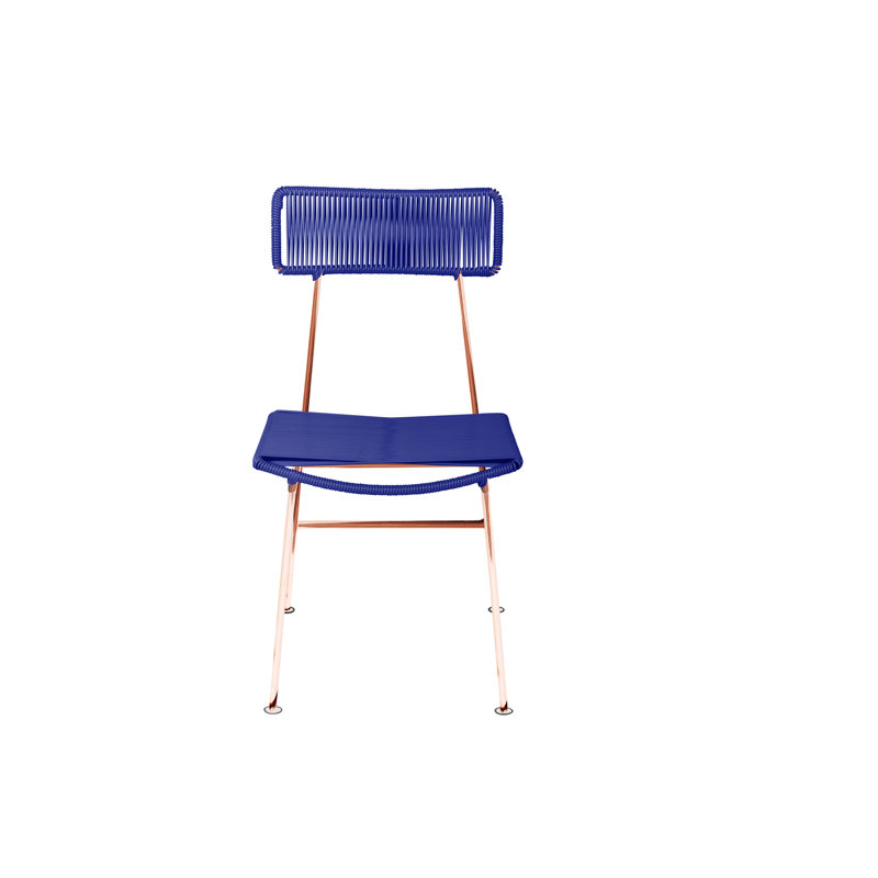 Chaise Hapi, Bleu profond / cuivre