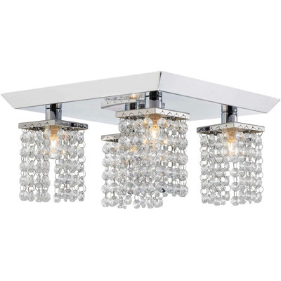 Plafonnier semi-encastré 4 lumières 11 po Aalayah