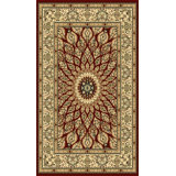 Infinity Oriental Area Rug in Burgundy