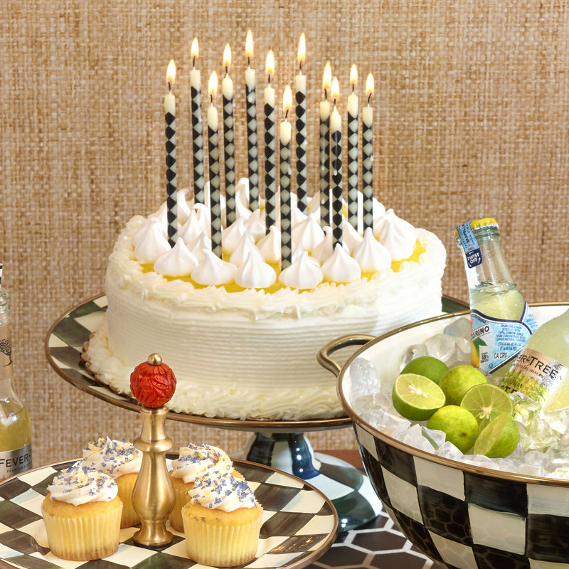 Courtly Check® Pedestal Platter, 4.5" H x 12" W x 12" D