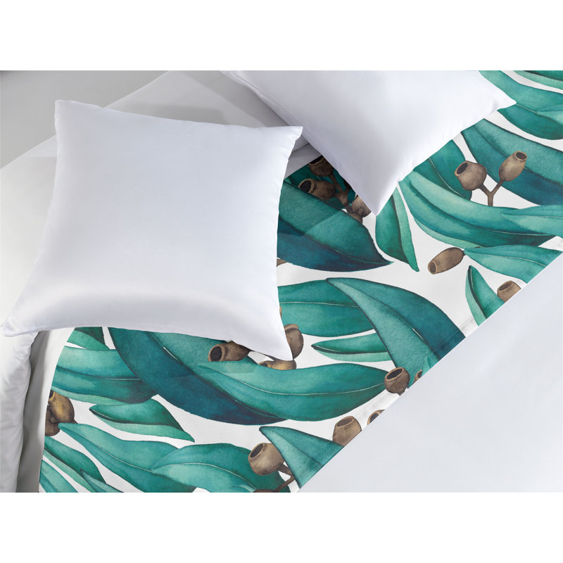 Foulard de lit Ambesonne Botanical Eucalyptus, Très grand lit