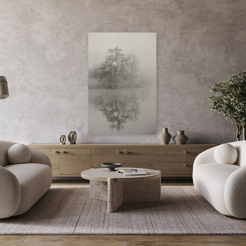 Swan Lake, art mural contemporain abstrait, H 48 po x l 32 po