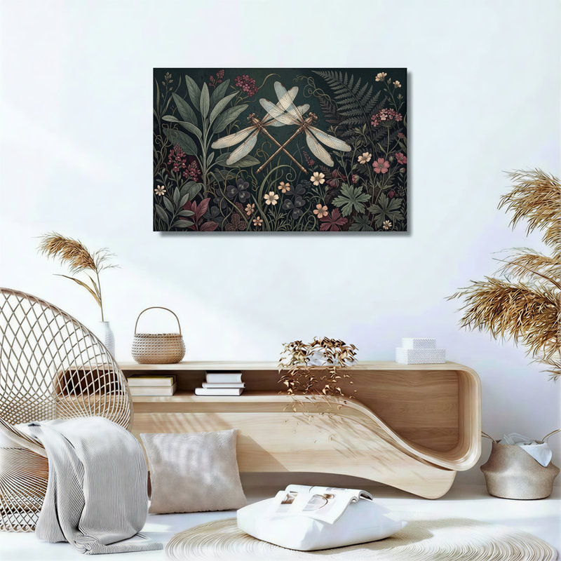 Ensemble de 1 tableau sur toile « Jardin de libellules », 16"H x 24"W, Wrapped Canvas