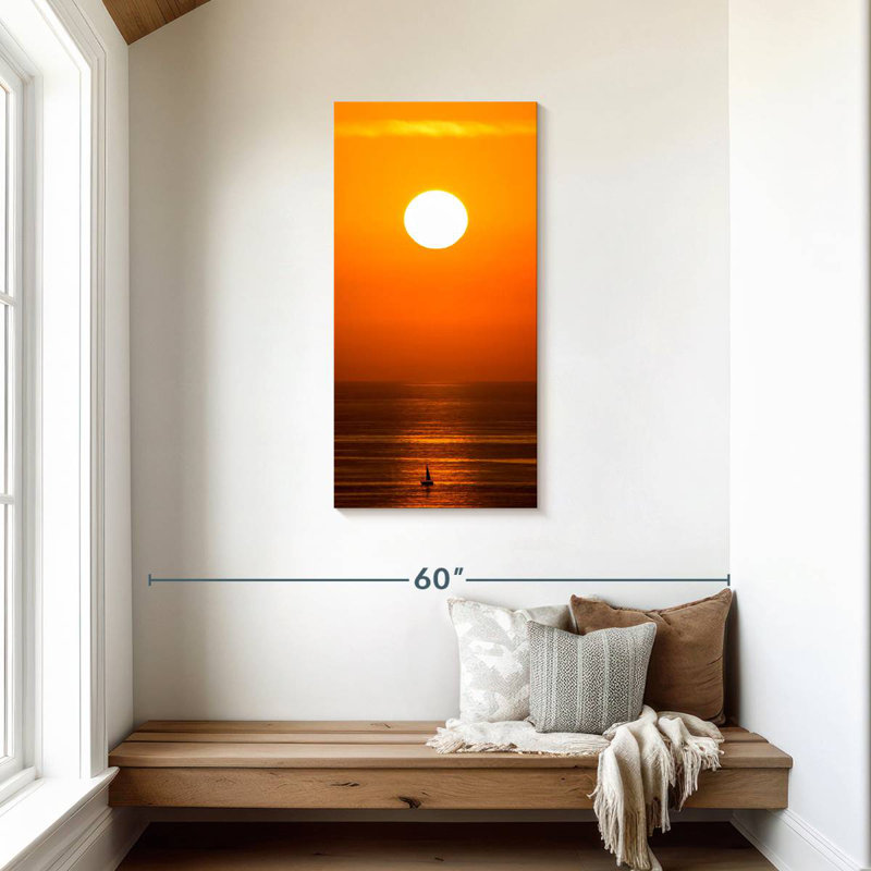 Sunrise voilier, H 24 po x l 12 po