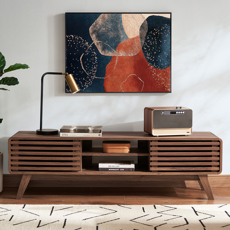 Lorccan Unfinished TV Stand for TVs up to 65", Brown