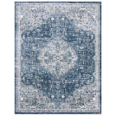 Tapis 858 bleu marine / ivoire