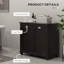 Armoire à linge double inclinable, armoire de rangement pour salle de bain avec panier à 2 compartiments, armoire de plancher moderne pour salle de bain