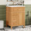 Élégant meuble-lavabo avec lavabo en céramique et caractéristiques de fermeture en douceur