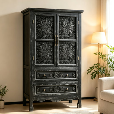 Irim Detailed Carvings 2-Drawer Accent Cabinet