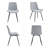 Upholstered Dining Chair Set Faux Leather Scoop Seat with Carbon Steel Legs (Set of 4)-124579587-124568716