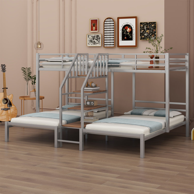 Lit superposé pour enfant Johst, Argent