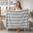 Microfiber Bath Towel Set 6 Pieces, Gray White Striped, 2 Bath 2 Hand 2 Washcloths, Fast Drying