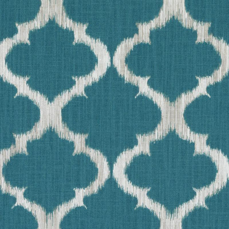 Dahlia Prints Fabric, Teal