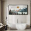 «Western Wood Effect Landscape Tranquil Wood Effect Mountain Sunset», reproduction sur toile-111176806-98041961