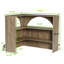 Table de bar en L 47,2 po, unité de coin avec tablettes de rangement et repose-pieds en métal