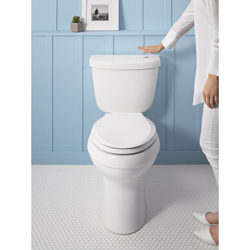Cimarron Comfort Height 1.28 GPF Elongated Two-Piece Toilet, White