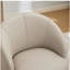 Fauteuil d'appoint pivotant en cuir Gream Top-grain, 360 ° Smin Spin, chaise longue moderne Mid-Century pour le salon / bureau-1500881814