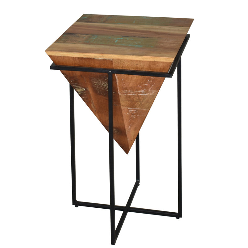 Solid Wood Top End Table