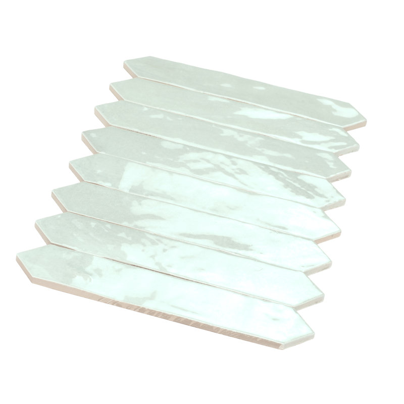 Carreau de céramique simple l 1,7 po x L 9,6 po Festa, Vert pistache