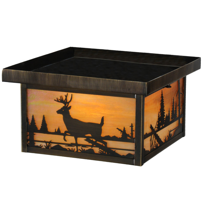 Plafonnier encastré carré 2 lumières 17" unique